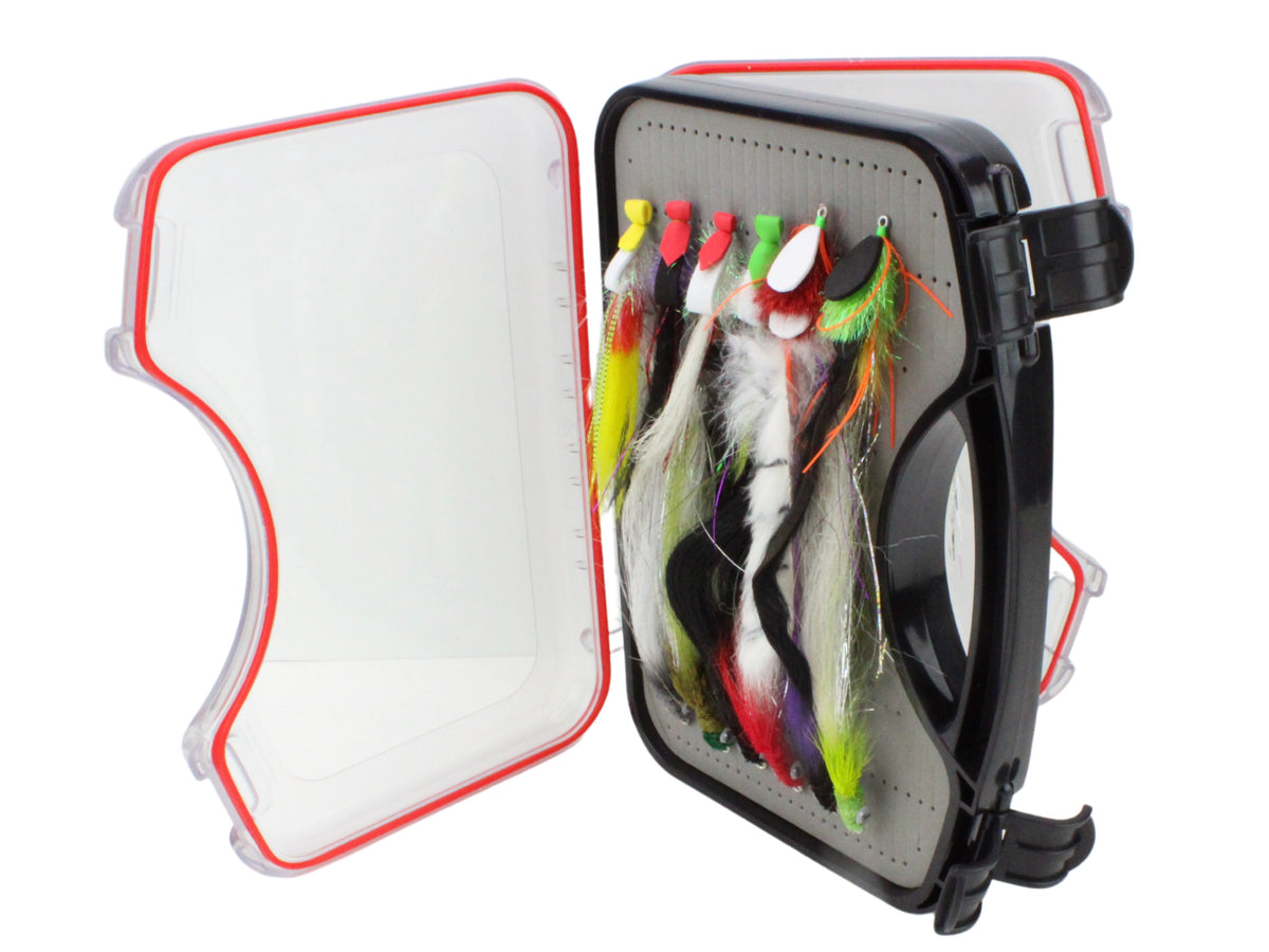 Mini Mega Freshwater/Saltwater Assortment, 30 Flies/Small Fly Suitcase