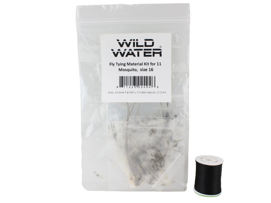 Wild Water Fly Fishing Fly Tying Material Kit, Mosquito