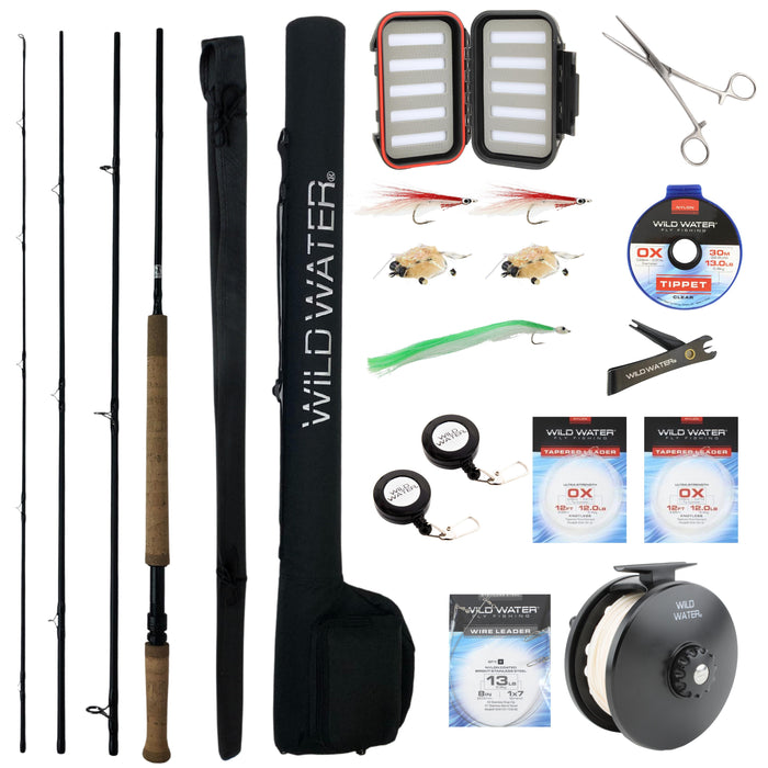Wild Water Standard Fly Fishing Saltwater Combo, 11 ft 5 wt Switch Rod
