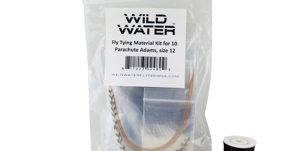 Wild Water Fly Fishing Fly Tying Material Kit, Parachute Adams