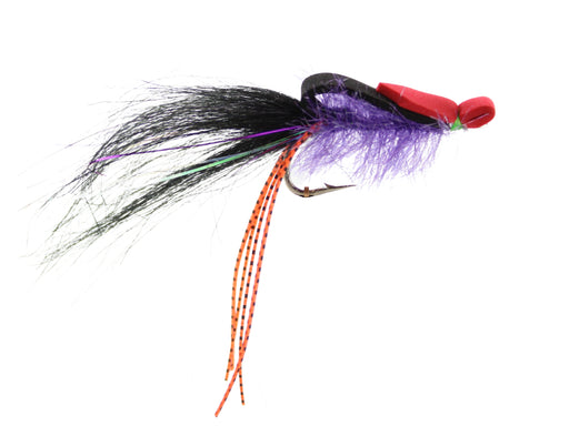 Purple, Black and Red Saltwater EP Foam Fly, size 2/0, Qty. 2