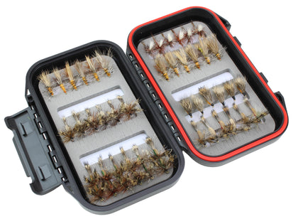 best fly box trout fishing loaded foam fly box with proven sea trout patterns including DNA Clousers and Ocean Liners 10 Best Beginner Fly Assortments