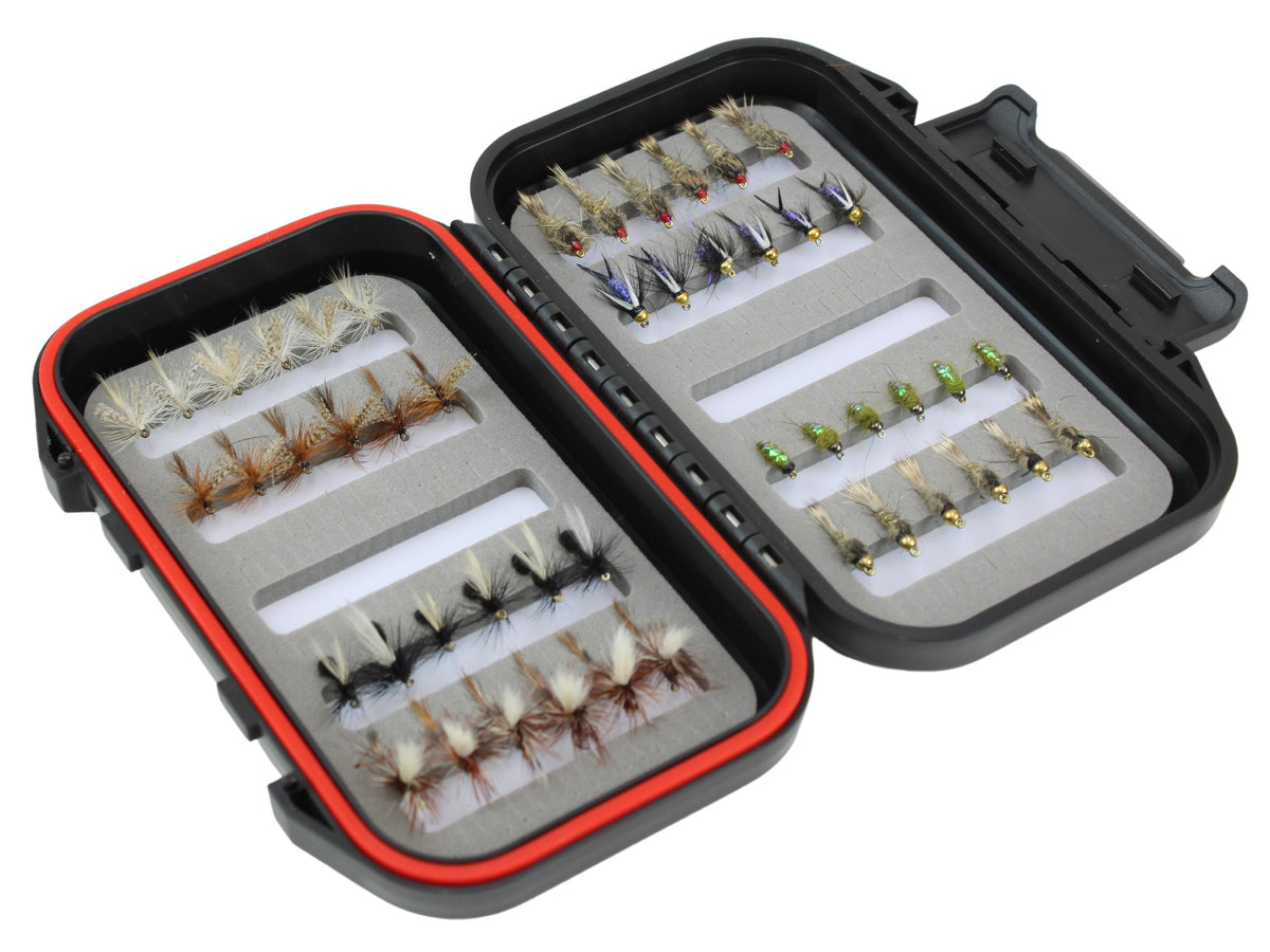48pcs Fly Fishing Flies Kit Includes Exquisite Egg Flies Scud Nymph Dry/Wet  Flies With Waterproof Fishing Tackle Box For Trout Bass