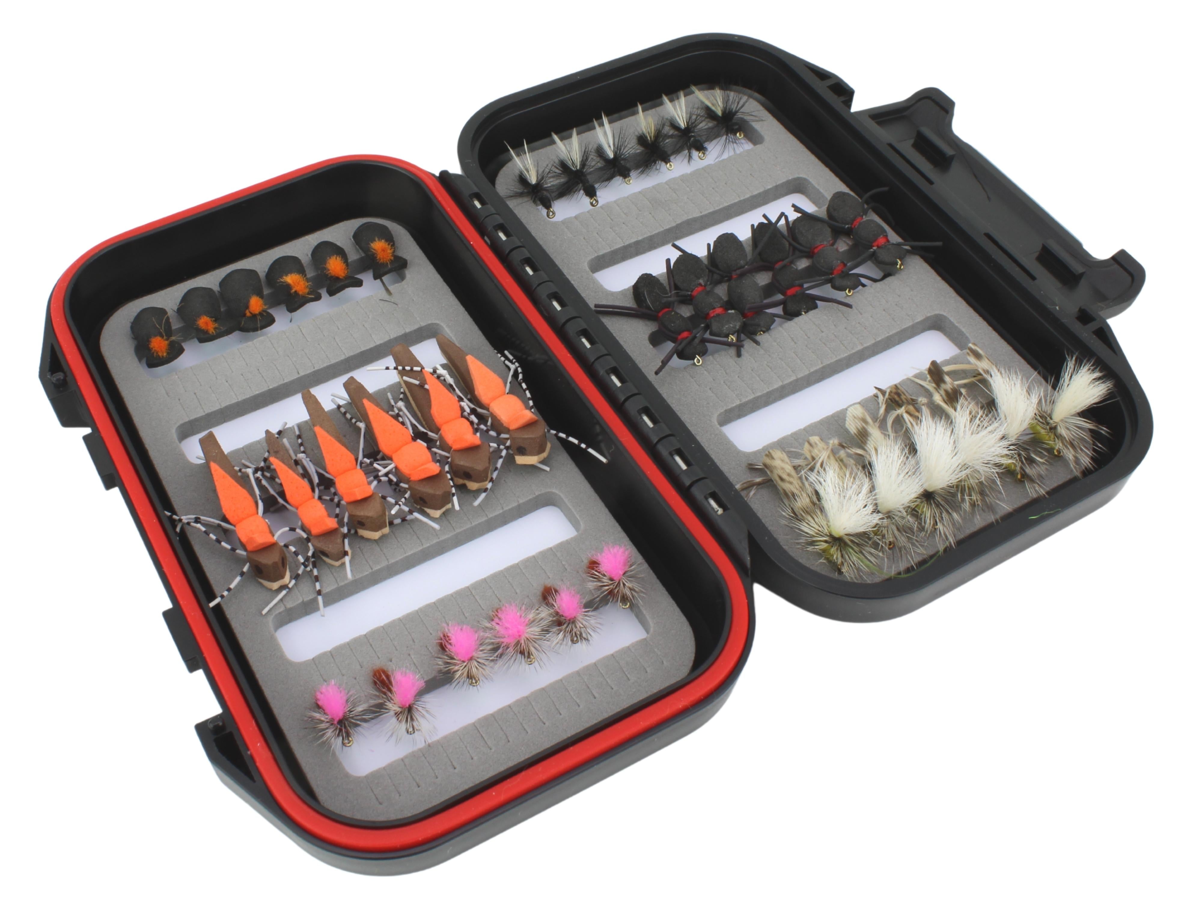 Bass Fishing Kit Smitty's Premium Trout Fly Box Assorted Dry