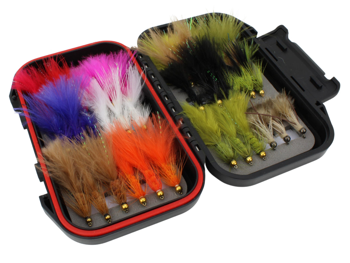 bass fishing fly boxes Wooly Bugger Fly Assortment, 36 Flies | Fly Box